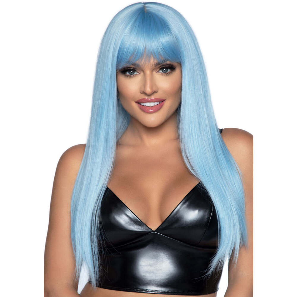 Leg Avenue - 24 Inch Long Straight Bang Wig Blue